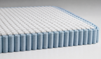 Mattress spring unit on a gray background